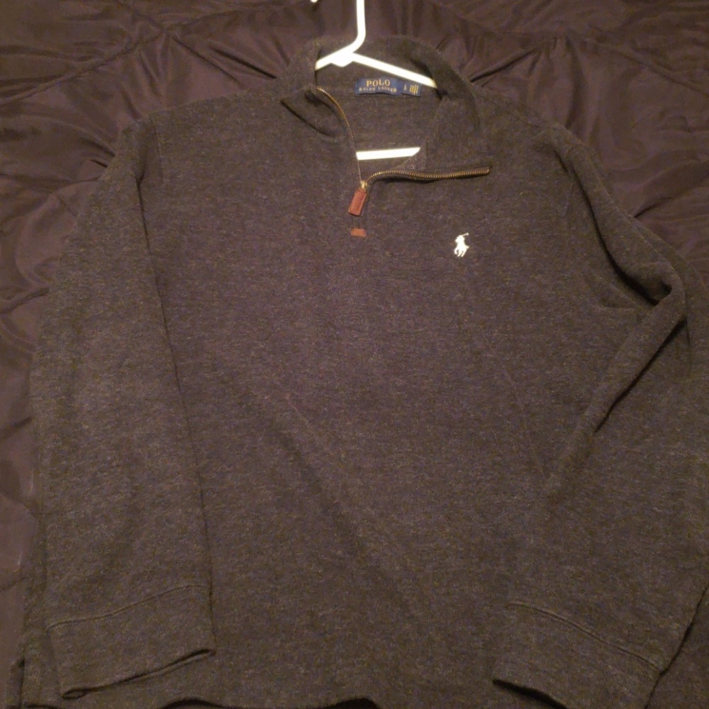 Mens dark grey Ralph Lauren Polo pullover